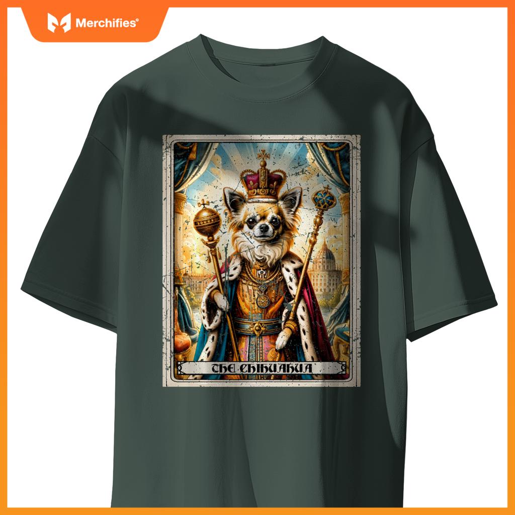 Dog Tarot Card Emperor Empress King Queen Chihuahua T-Shirt