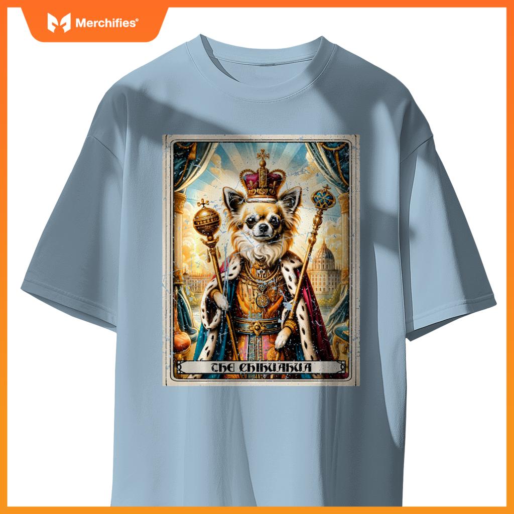 Dog Tarot Card Emperor Empress King Queen Chihuahua T-Shirt