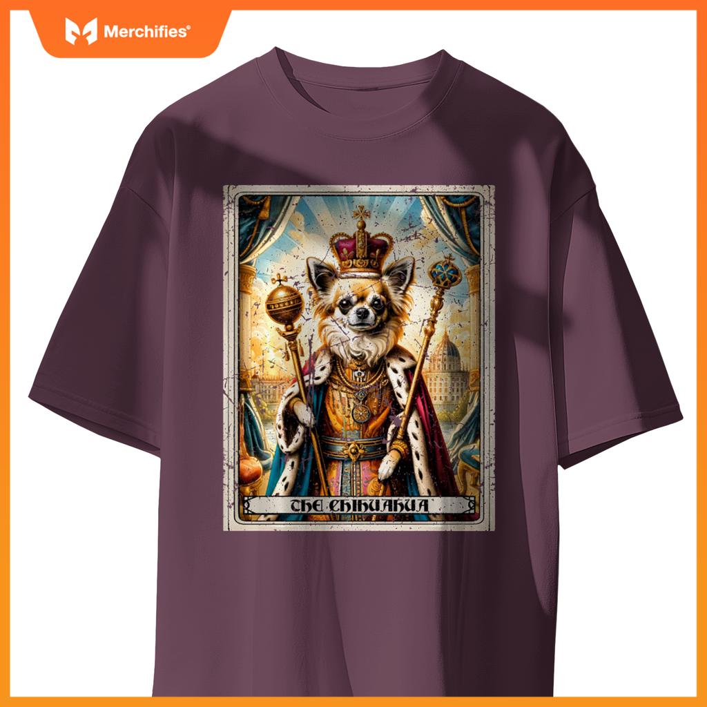 Dog Tarot Card Emperor Empress King Queen Chihuahua T-Shirt