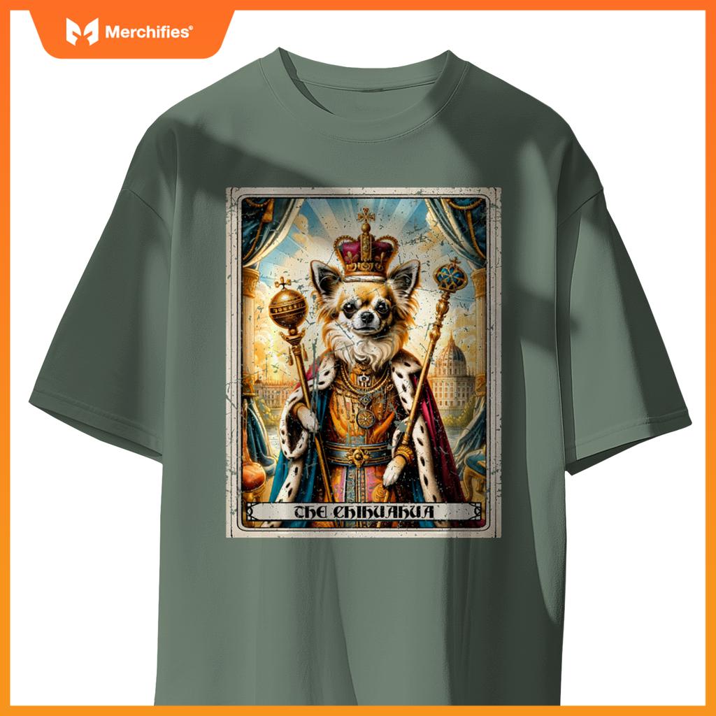 Dog Tarot Card Emperor Empress King Queen Chihuahua T-Shirt