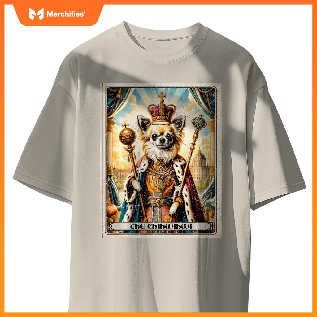 Dog Tarot Card Emperor Empress King Queen Chihuahua T-Shirt