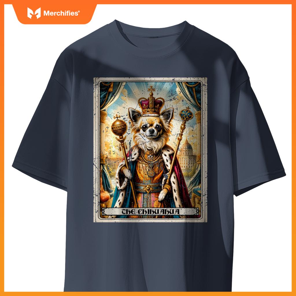Dog Tarot Card Emperor Empress King Queen Chihuahua T-Shirt