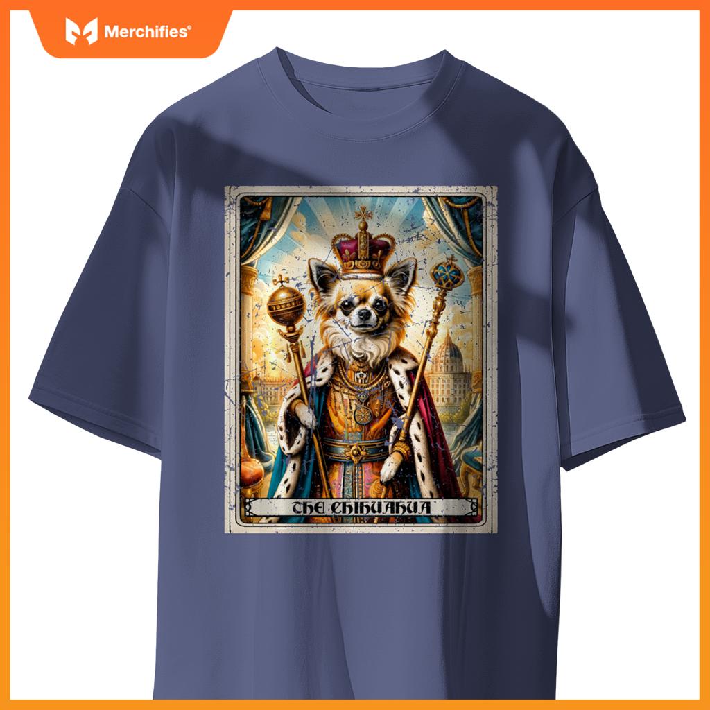 Dog Tarot Card Emperor Empress King Queen Chihuahua T-Shirt