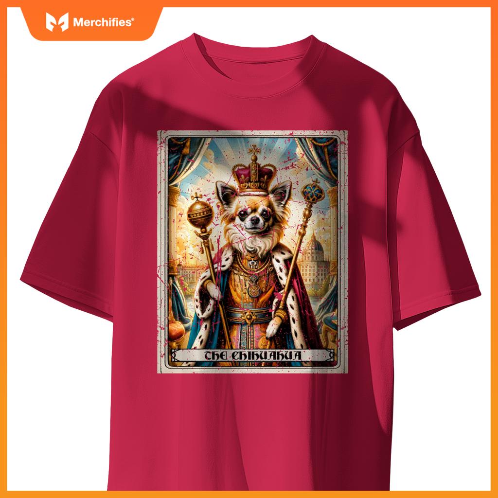 Dog Tarot Card Emperor Empress King Queen Chihuahua T-Shirt