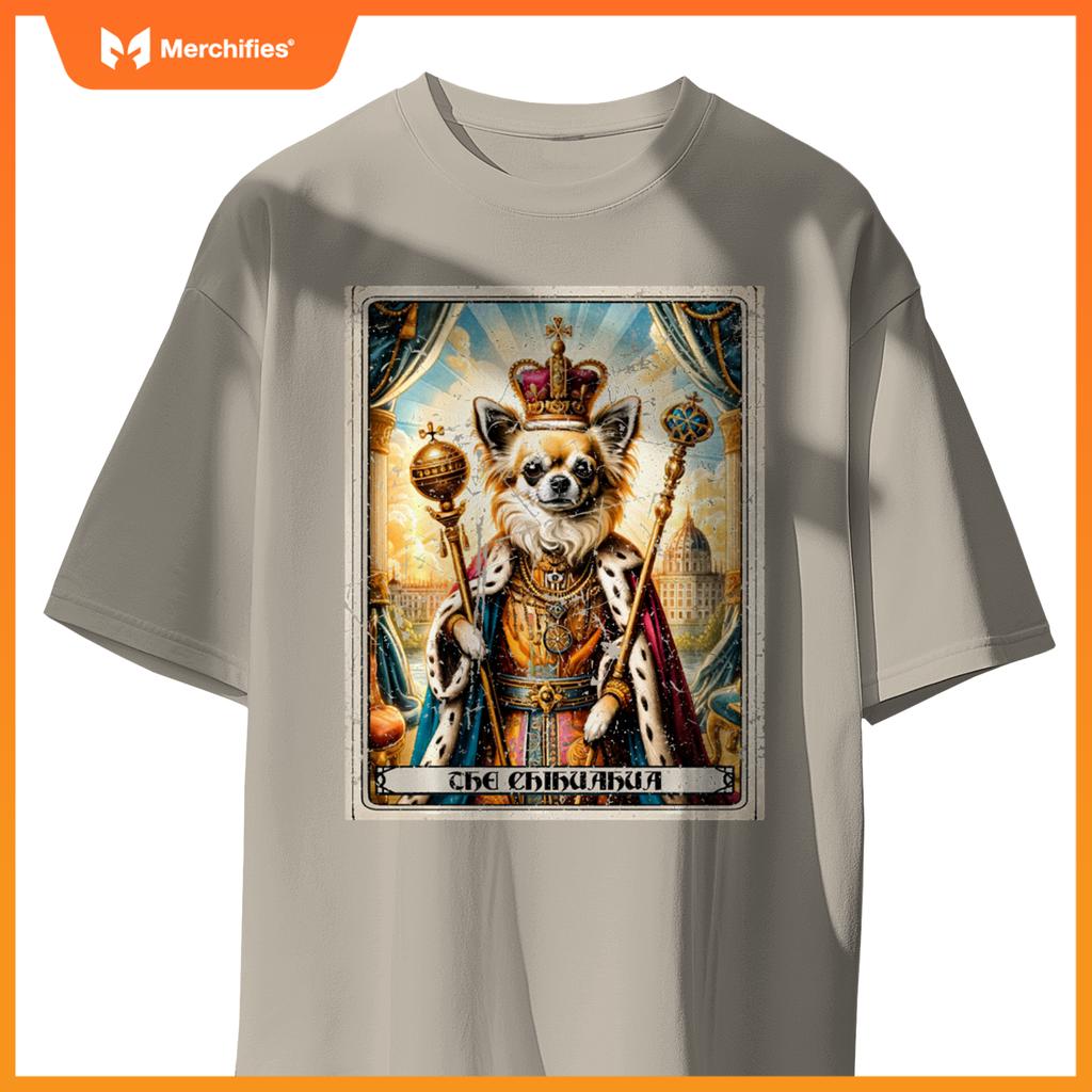 Dog Tarot Card Emperor Empress King Queen Chihuahua T-Shirt