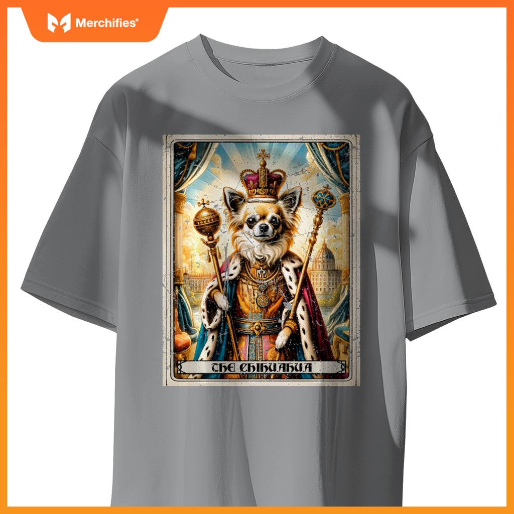 Dog Tarot Card Emperor Empress King Queen Chihuahua T-Shirt