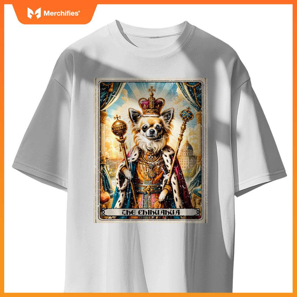 Dog Tarot Card Emperor Empress King Queen Chihuahua T-Shirt