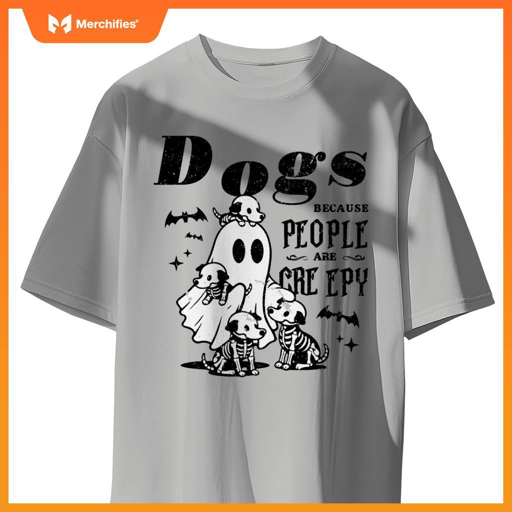 Dogs Because People Are Creepy, Ghost Chicken Halloween T-Shirt