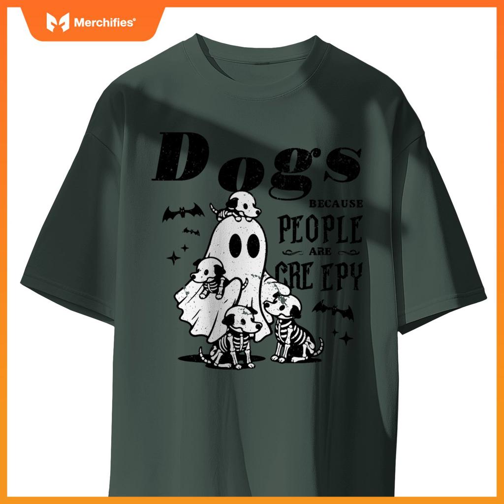 Dogs Because People Are Creepy, Ghost Chicken Halloween T-Shirt