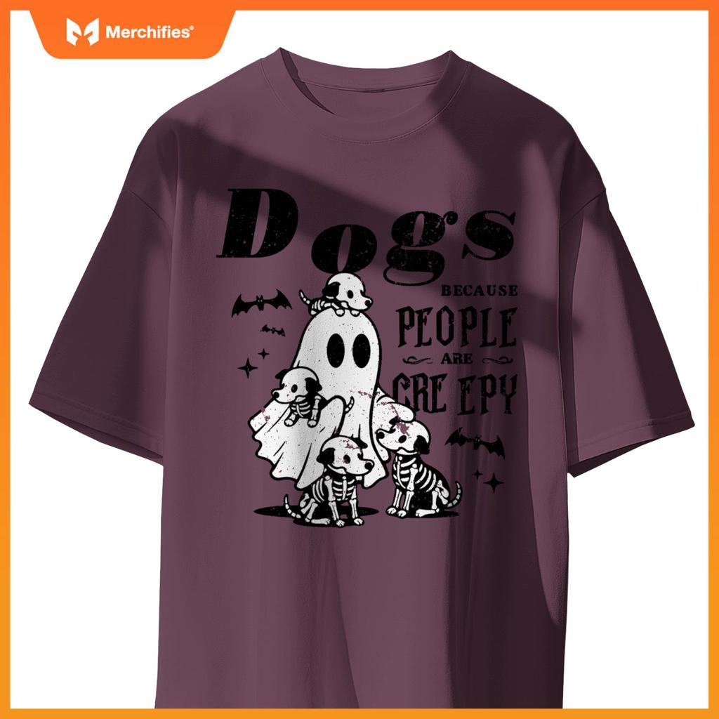 Dogs Because People Are Creepy, Ghost Chicken Halloween T-Shirt