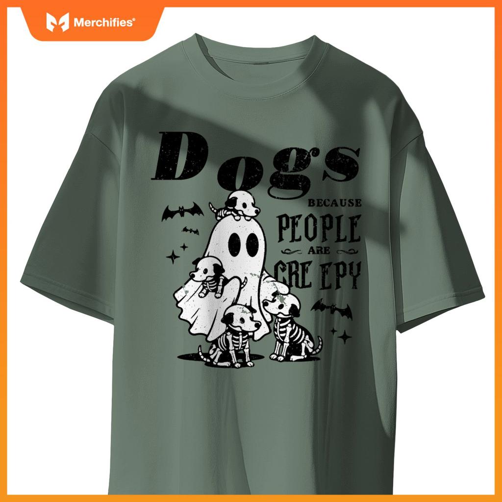 Dogs Because People Are Creepy, Ghost Chicken Halloween T-Shirt