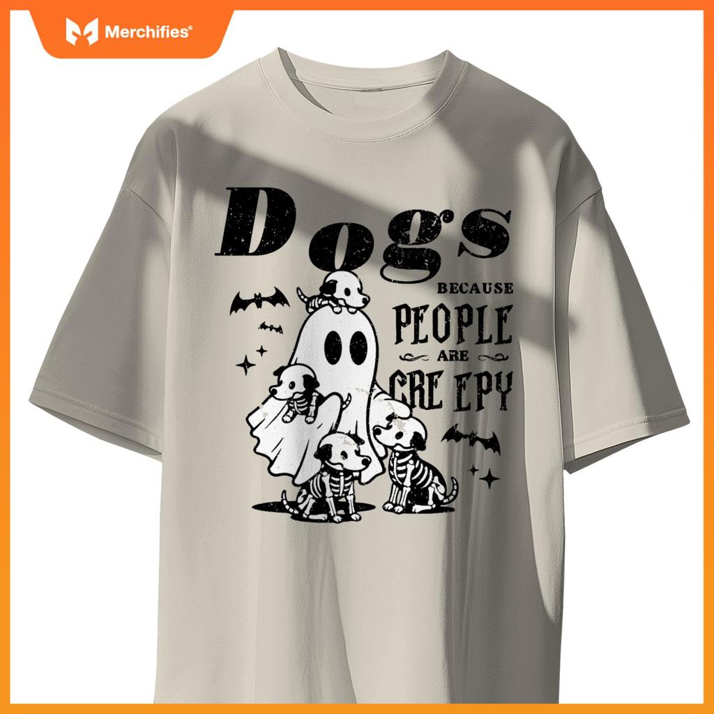 Dogs Because People Are Creepy, Ghost Chicken Halloween T-Shirt