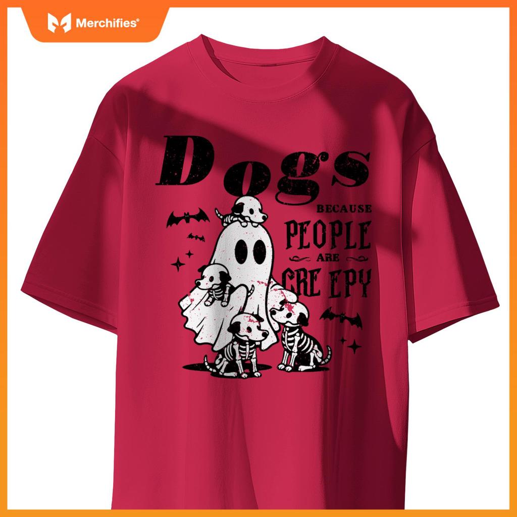 Dogs Because People Are Creepy, Ghost Chicken Halloween T-Shirt
