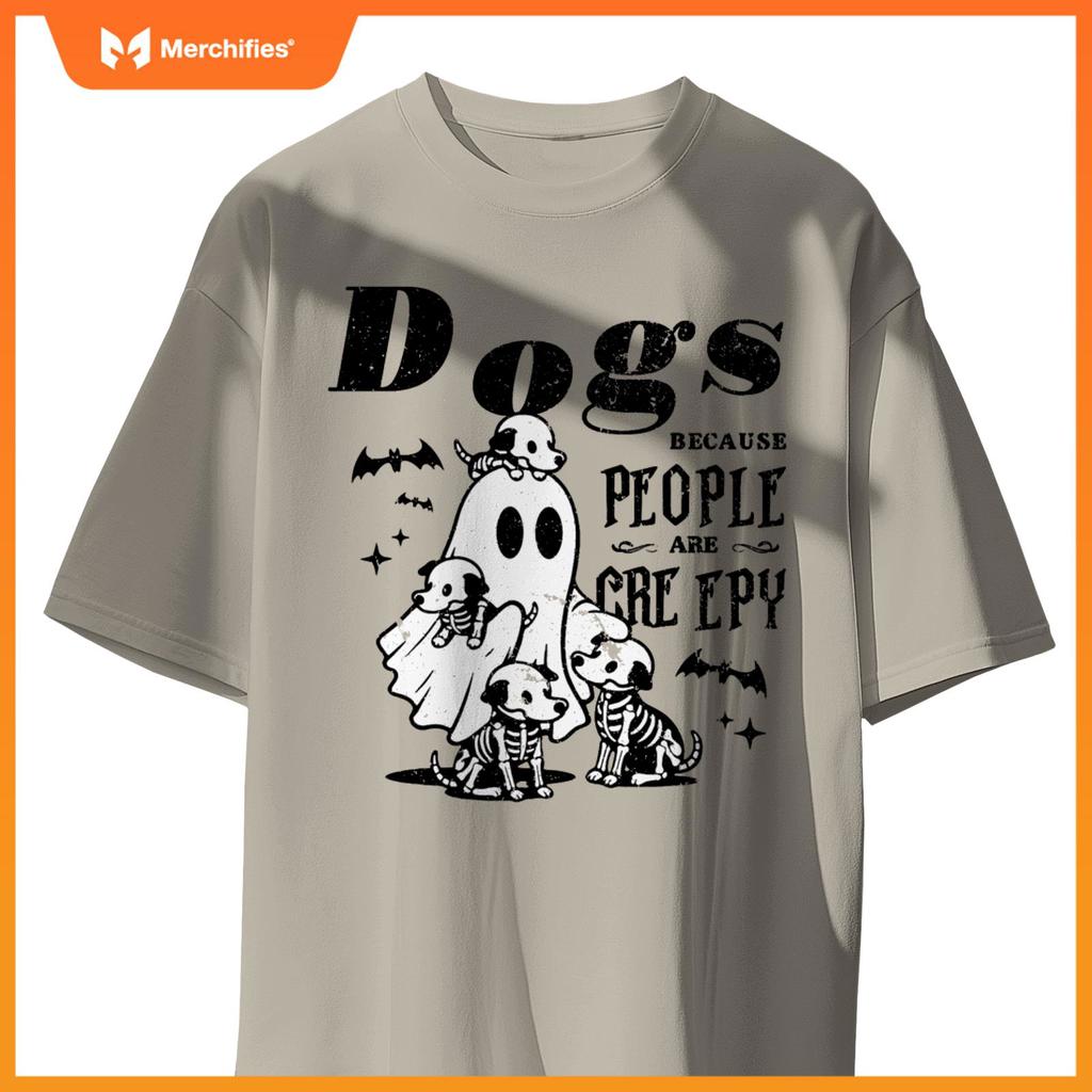 Dogs Because People Are Creepy, Ghost Chicken Halloween T-Shirt