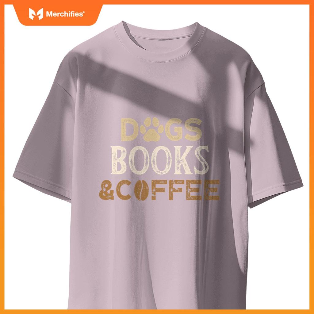 Dogs Books & Coffee T-Shirt