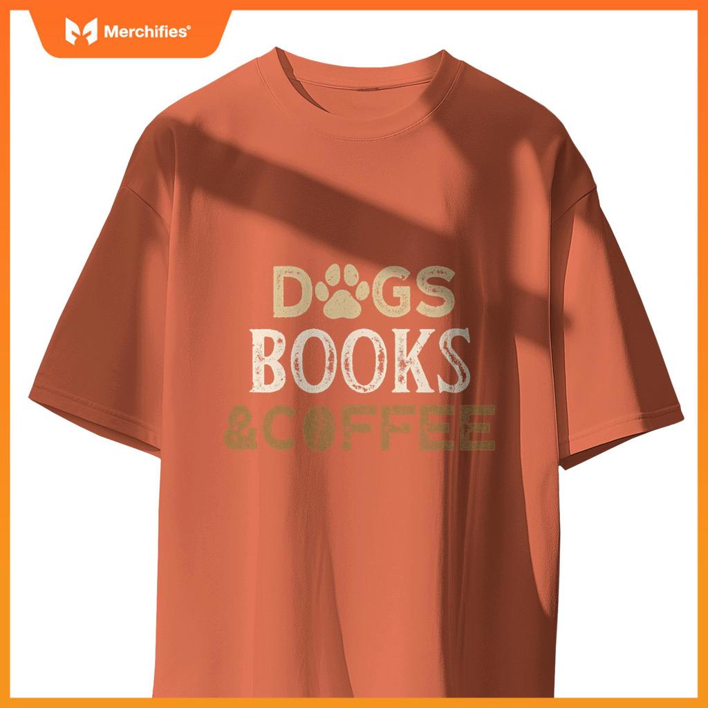 Dogs Books & Coffee T-Shirt