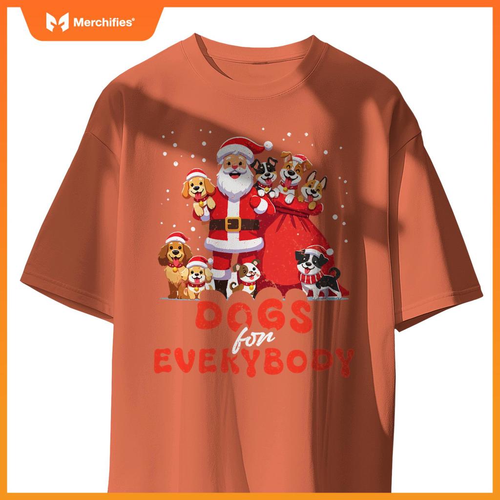Dogs For Everybody Funny Santa Claus Christmas Dog Xmas T-Shirt