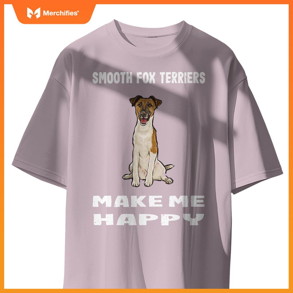 Dogs Give Me Happy Smooth Fox Terrier T-Shirt