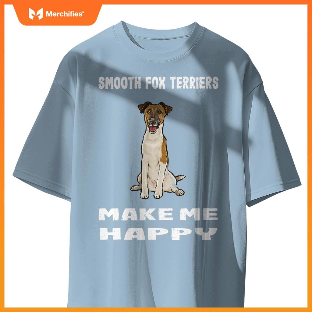Dogs Give Me Happy Smooth Fox Terrier T-Shirt