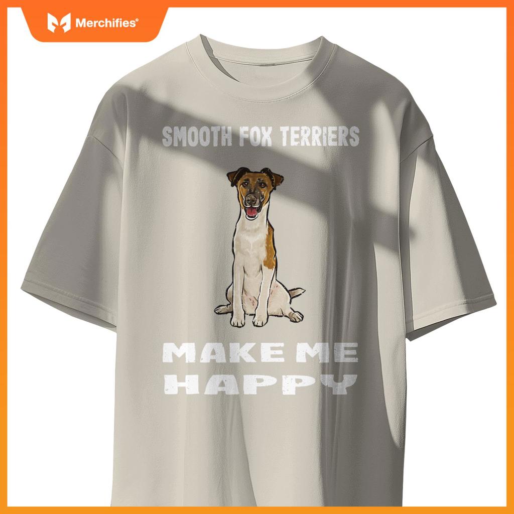 Dogs Give Me Happy Smooth Fox Terrier T-Shirt