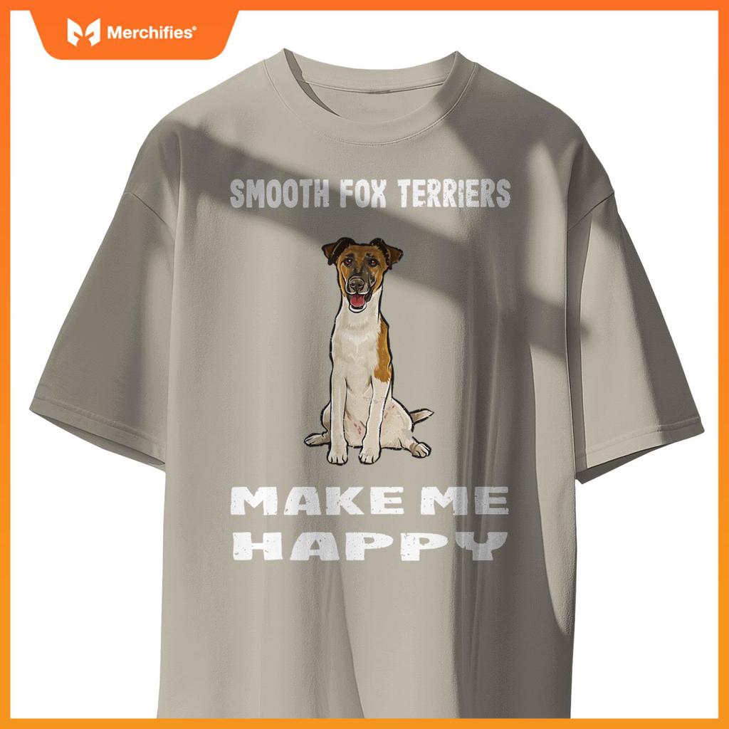 Dogs Give Me Happy Smooth Fox Terrier T-Shirt