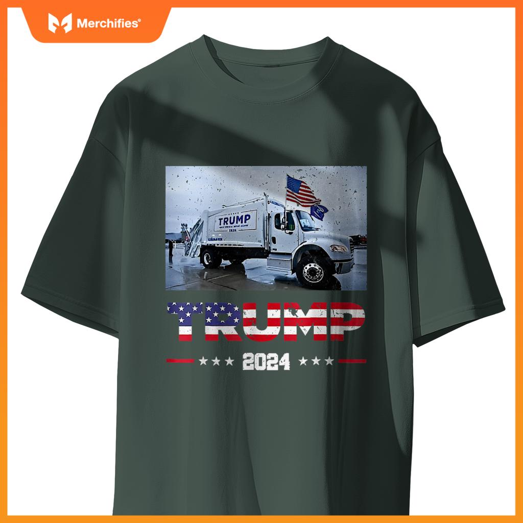 Donald Trump Rides Garbage Truck - Garbage Truck Trump 2024 T-Shirt