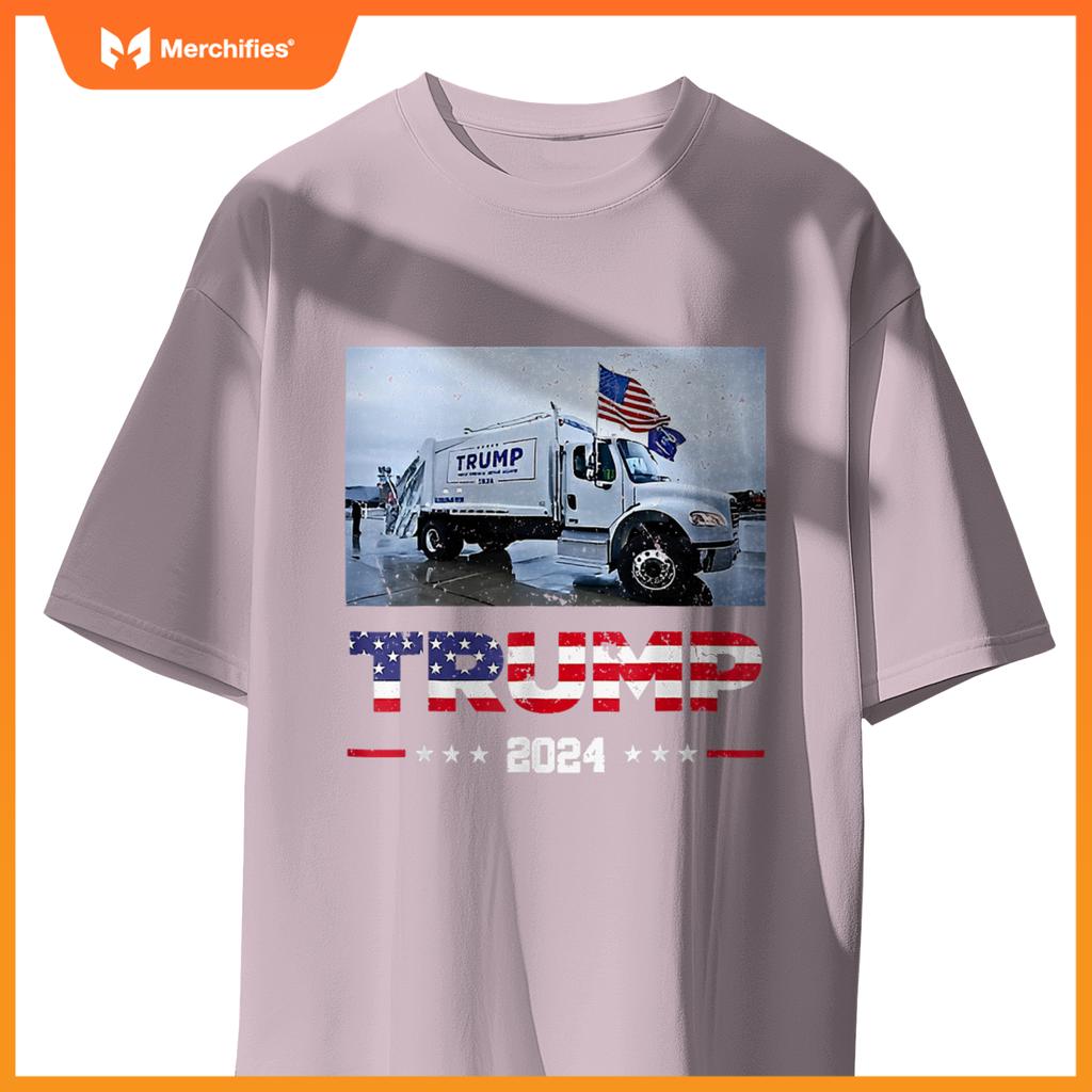 Donald Trump Rides Garbage Truck - Garbage Truck Trump 2024 T-Shirt