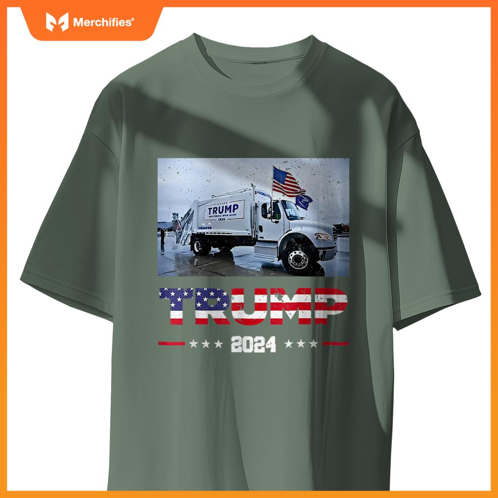 Donald Trump Rides Garbage Truck - Garbage Truck Trump 2024 T-Shirt