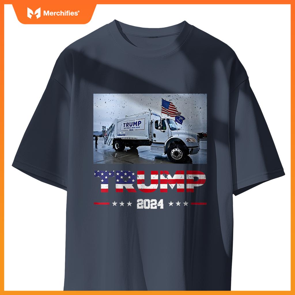 Donald Trump Rides Garbage Truck - Garbage Truck Trump 2024 T-Shirt