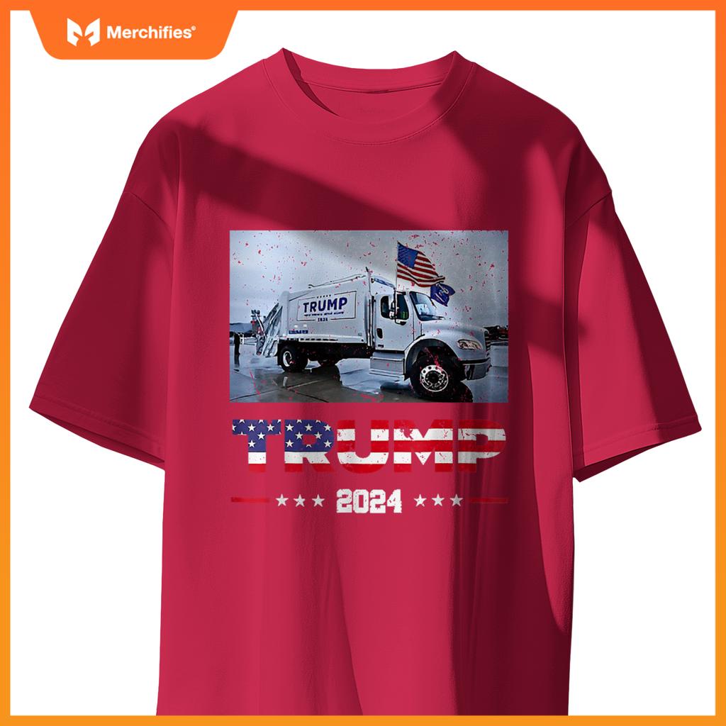 Donald Trump Rides Garbage Truck - Garbage Truck Trump 2024 T-Shirt