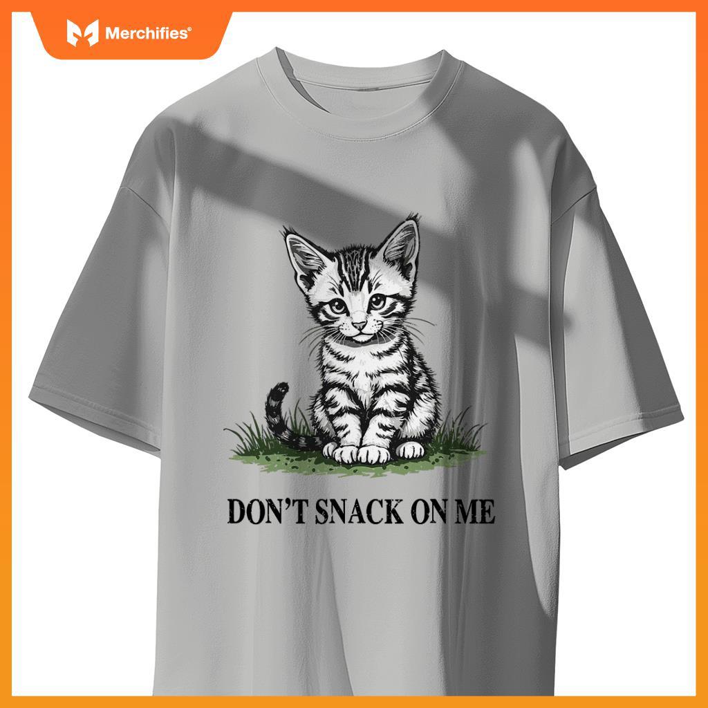 Don't Snack On Me Funny Cat Eating Dogs Cats T-Shirt