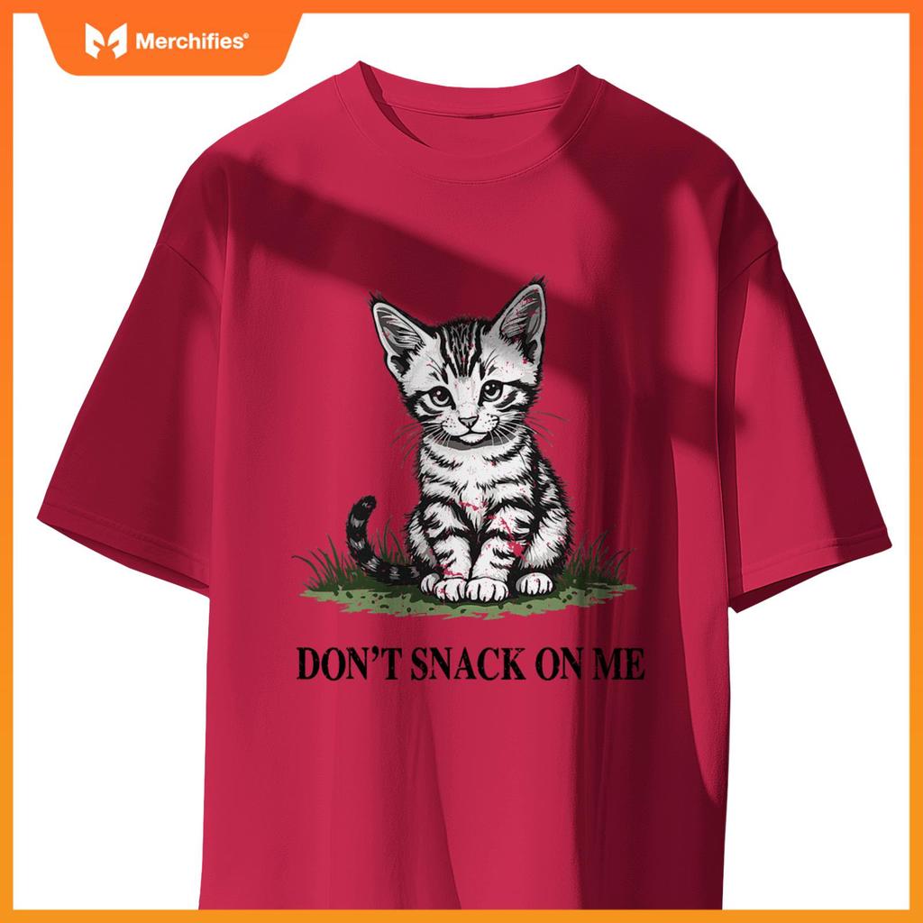 Don't Snack On Me Funny Cat Eating Dogs Cats T-Shirt
