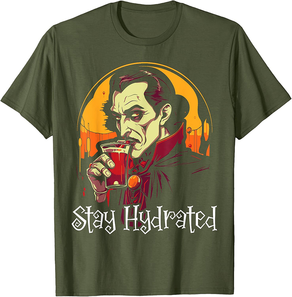 Dracula Halloween Scary Trick Or Treat Spooky Vampire T-Shirt