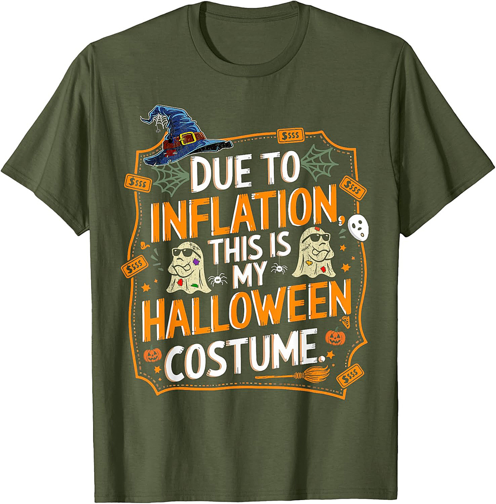 Due To Inflation This Is My Halloween Costume Cute Boo Witch T-Shirt