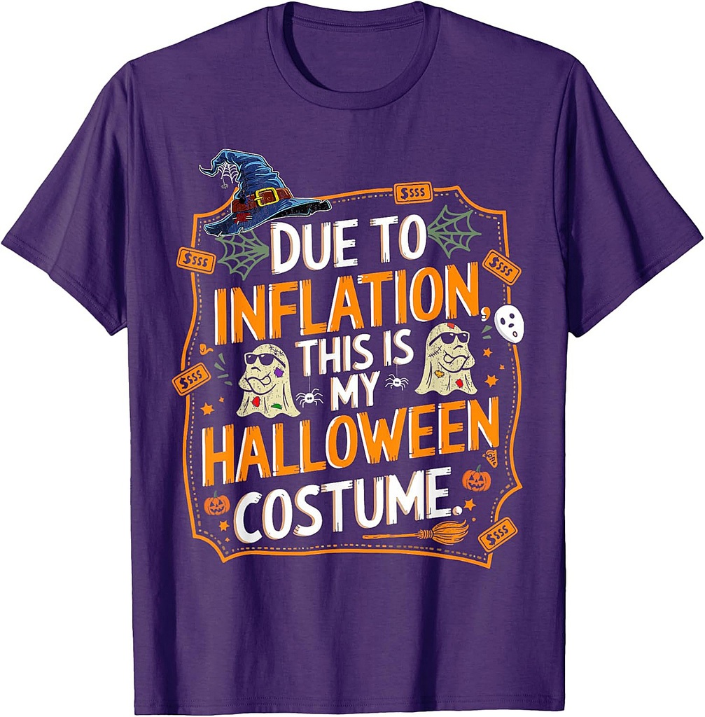 Due To Inflation This Is My Halloween Costume Cute Boo Witch T-Shirt