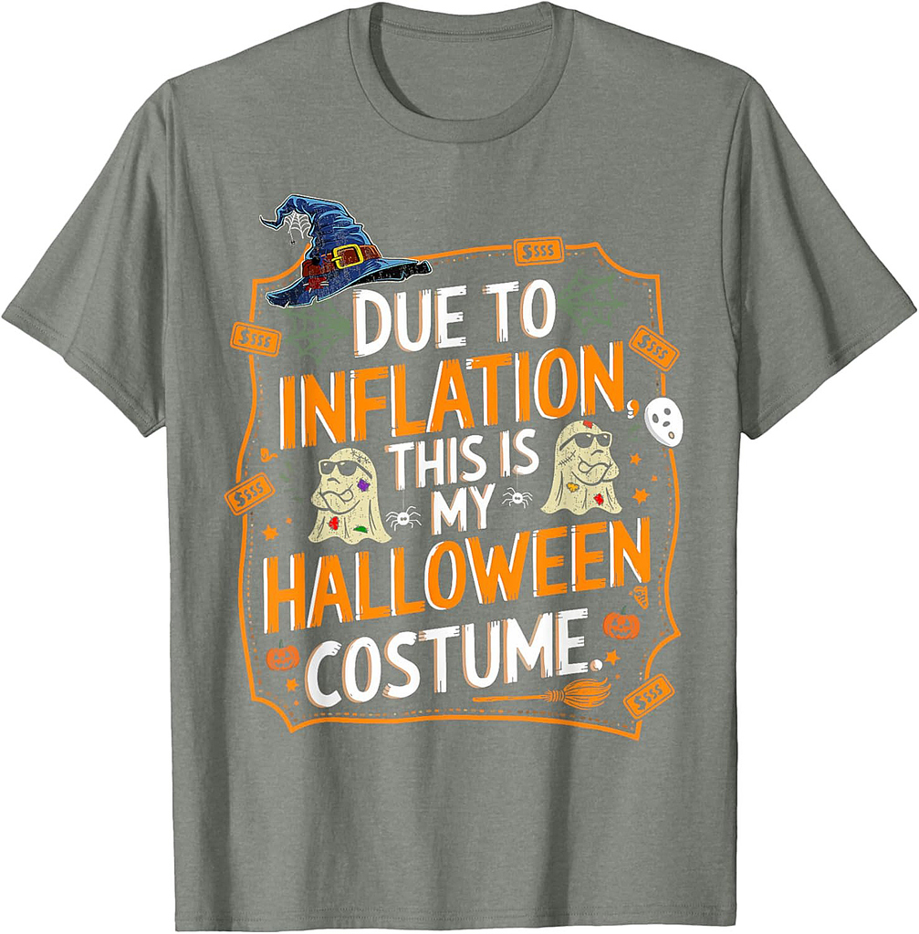 Due To Inflation This Is My Halloween Costume Cute Boo Witch T-Shirt