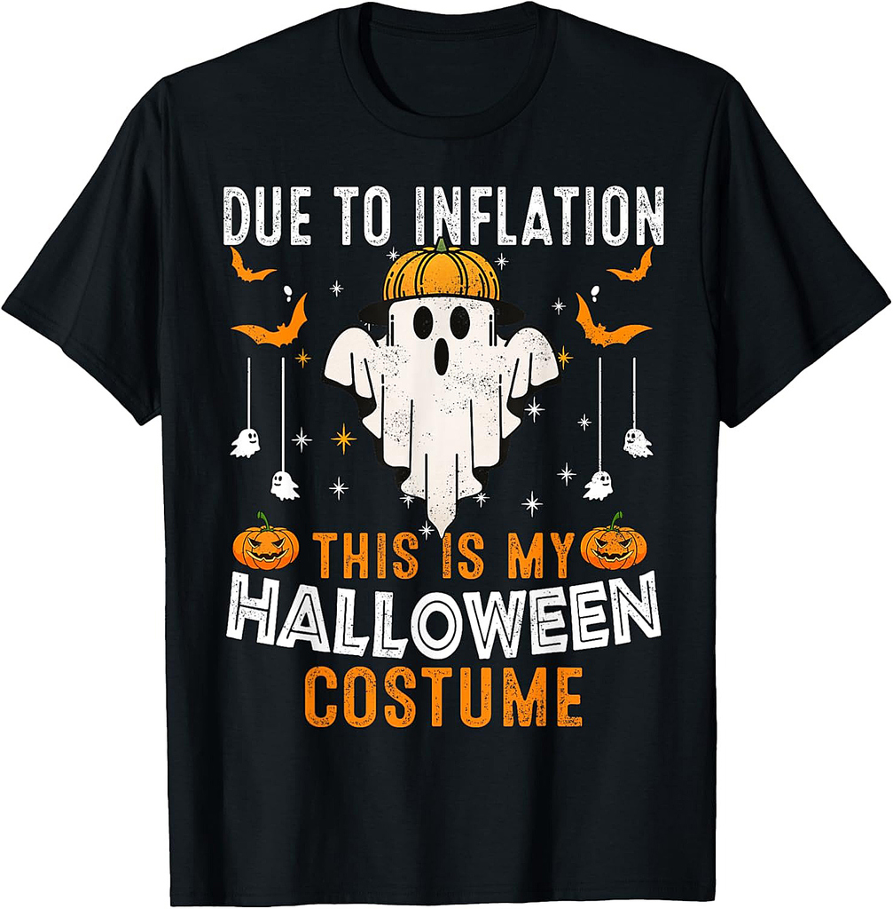 Due To Inflation This Is My Halloween Costume Funny Pumpkins T-Shirt