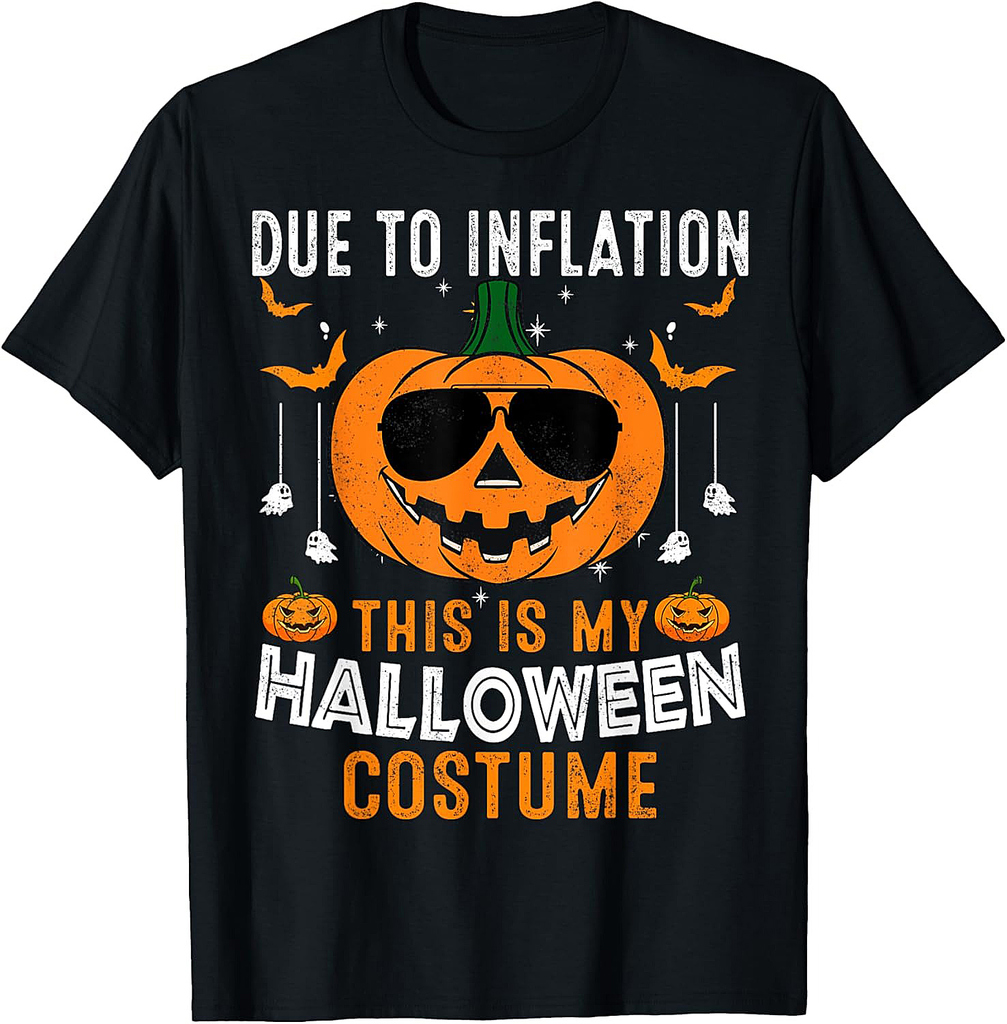Due To Inflation This Is My Halloween Costume Funny Pumpkins T-Shirt