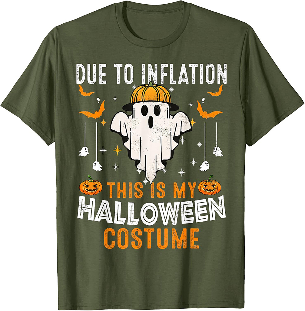 Due To Inflation This Is My Halloween Costume Funny Pumpkins T-Shirt