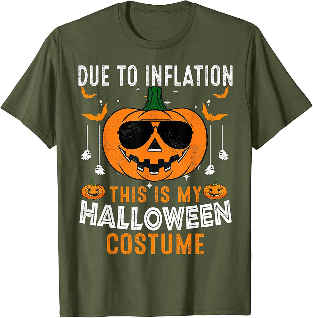 Due To Inflation This Is My Halloween Costume Funny Pumpkins T-Shirt