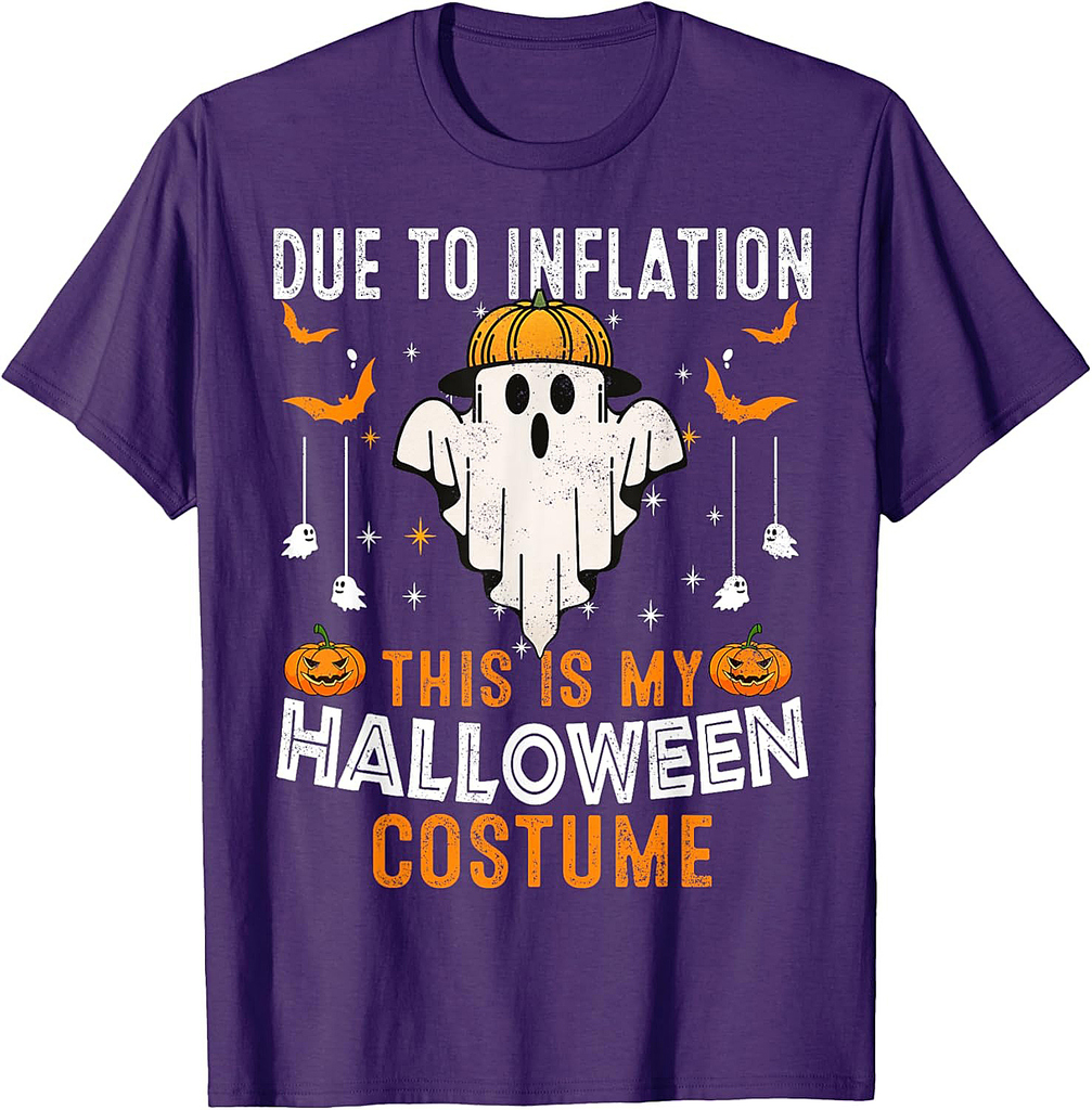Due To Inflation This Is My Halloween Costume Funny Pumpkins T-Shirt