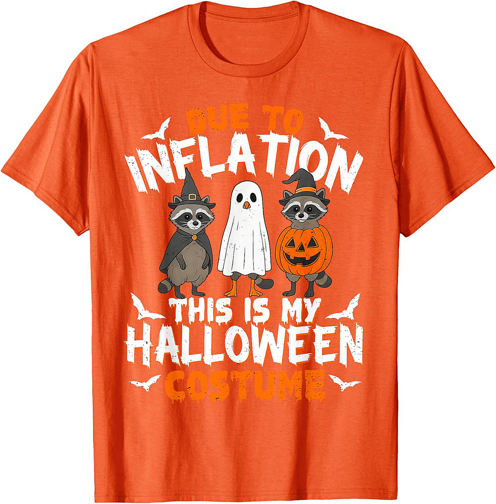 Due To Inflation This Is My Halloween Costume Raccoon Goose T-Shirt
