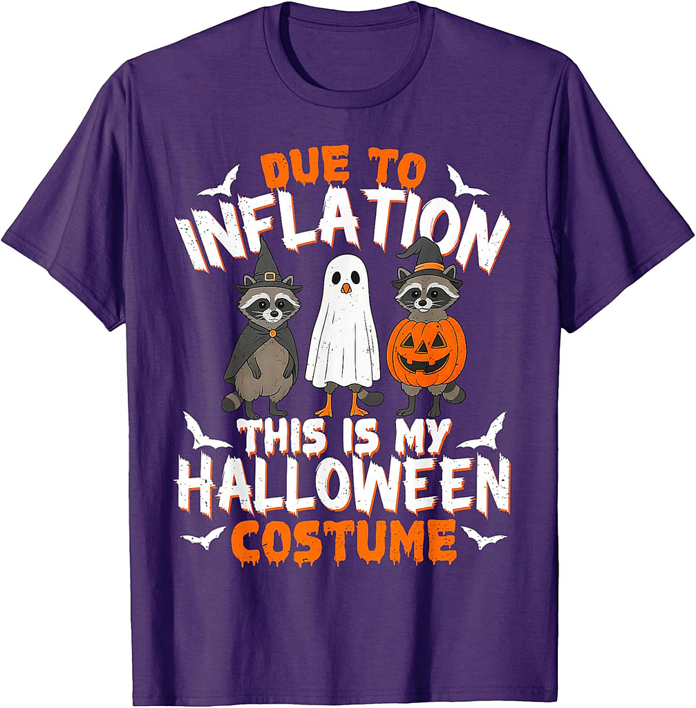 Due To Inflation This Is My Halloween Costume Raccoon Goose T-Shirt