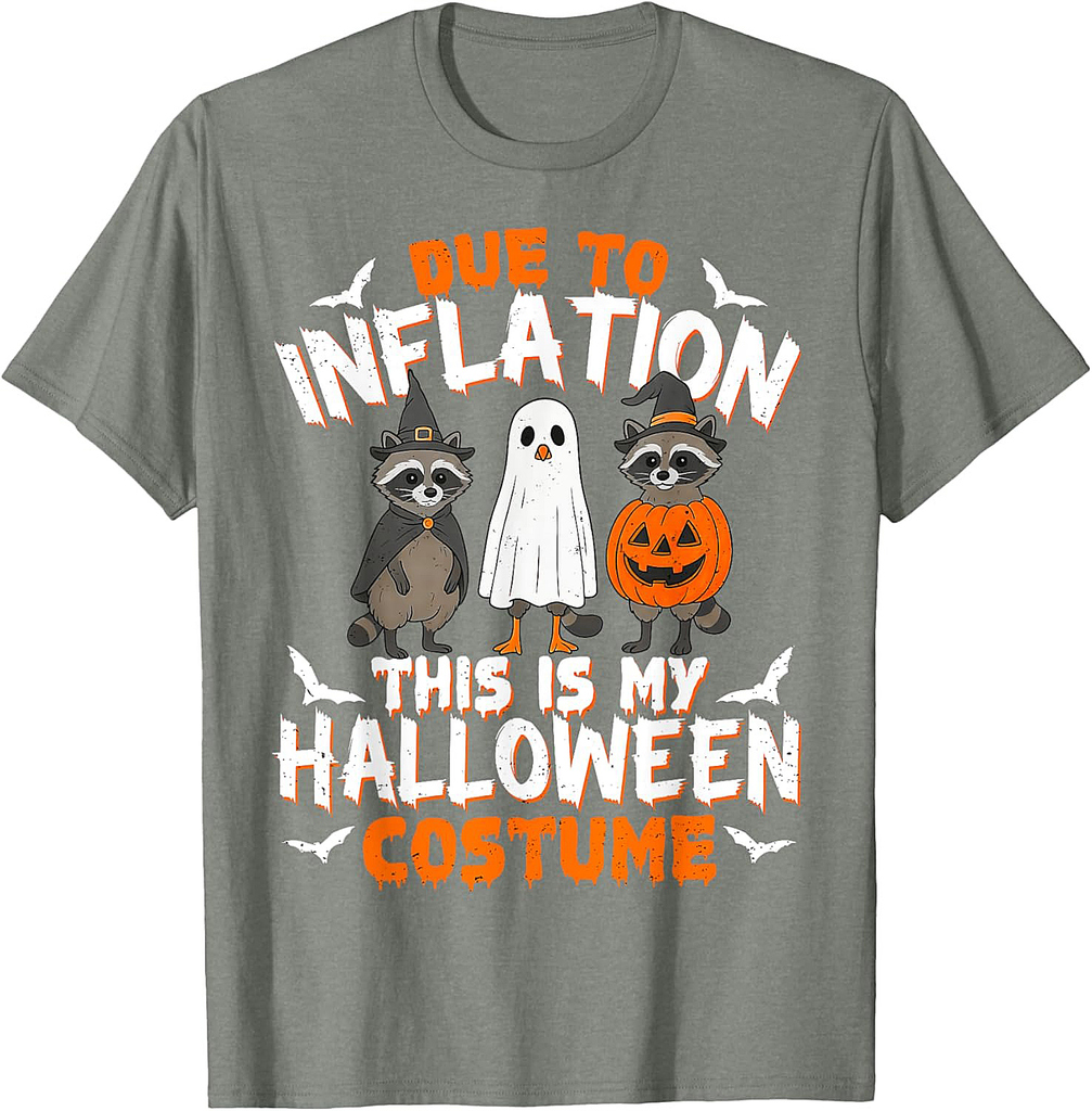 Due To Inflation This Is My Halloween Costume Raccoon Goose T-Shirt