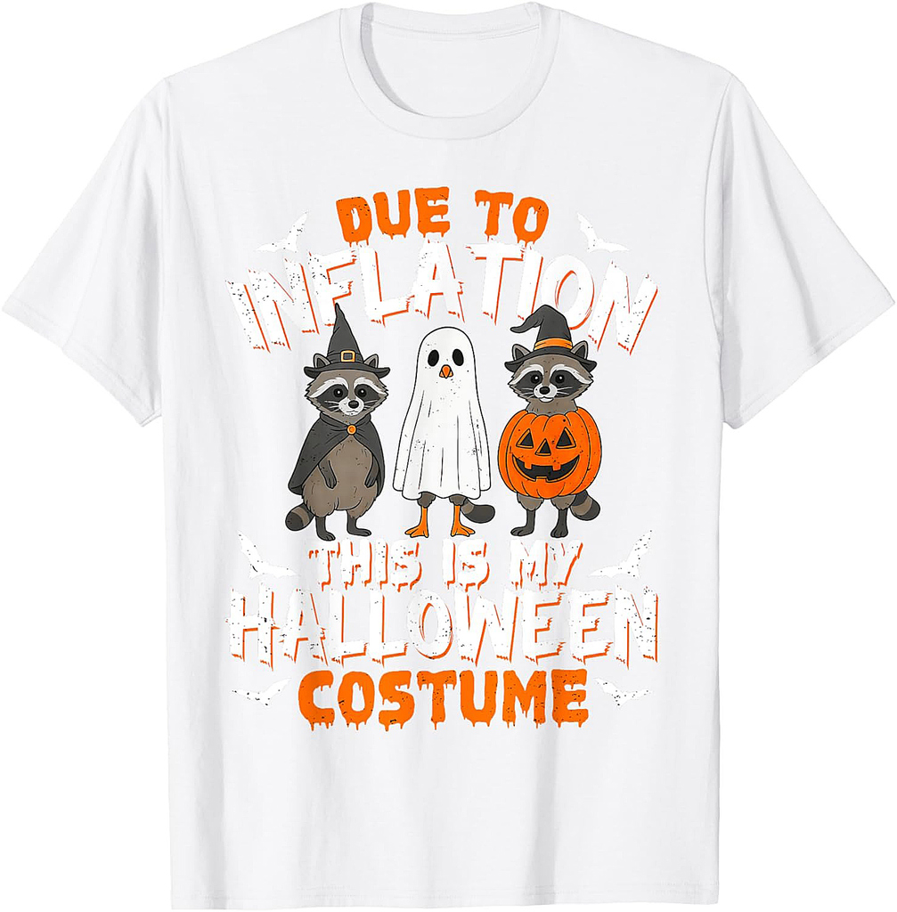 Due To Inflation This Is My Halloween Costume Raccoon Goose T-Shirt