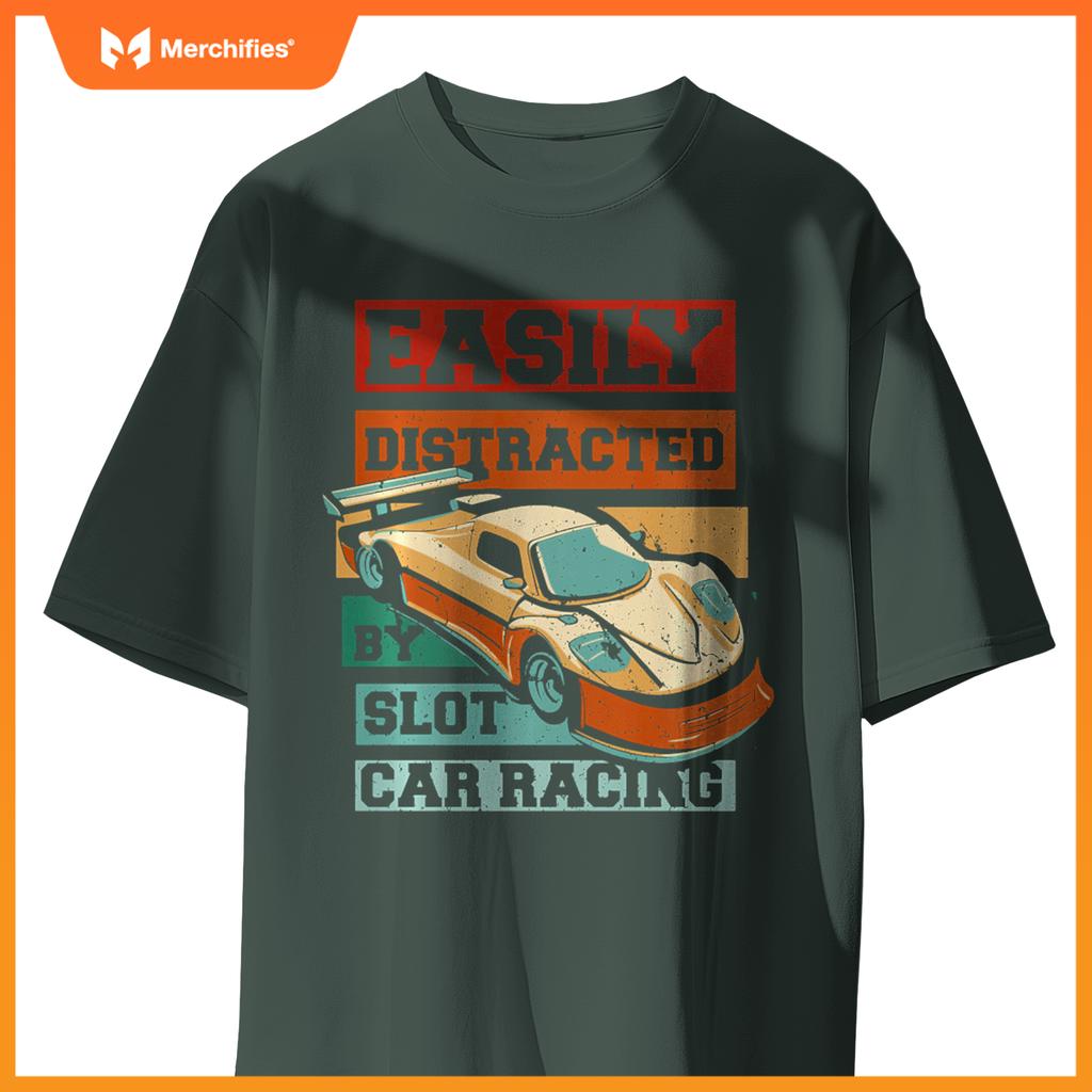 Easily Distracted By Slot Car Racing RC Car Mini Car Slotcar T-Shirt
