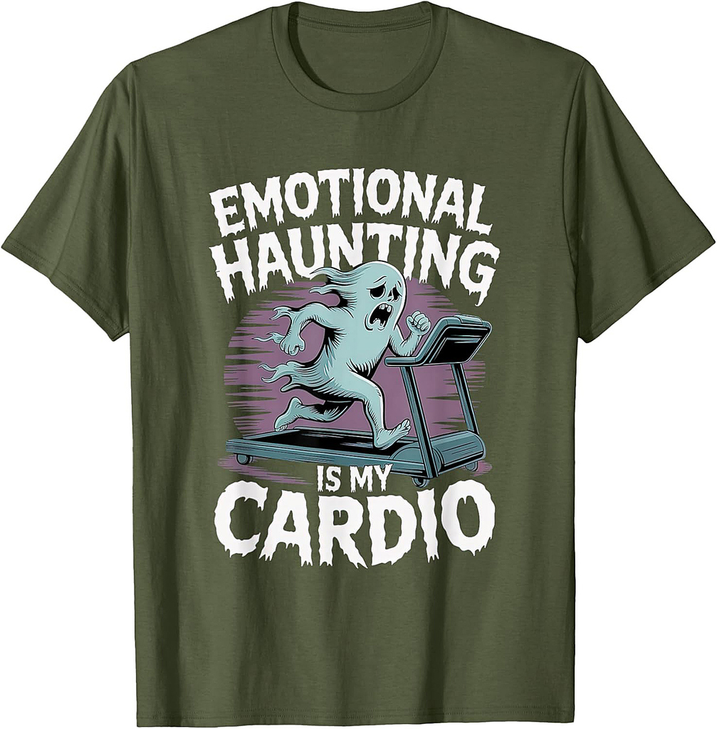 Emotional Haunting Funny Ghost Spooky Cardio Halloween T-Shirt