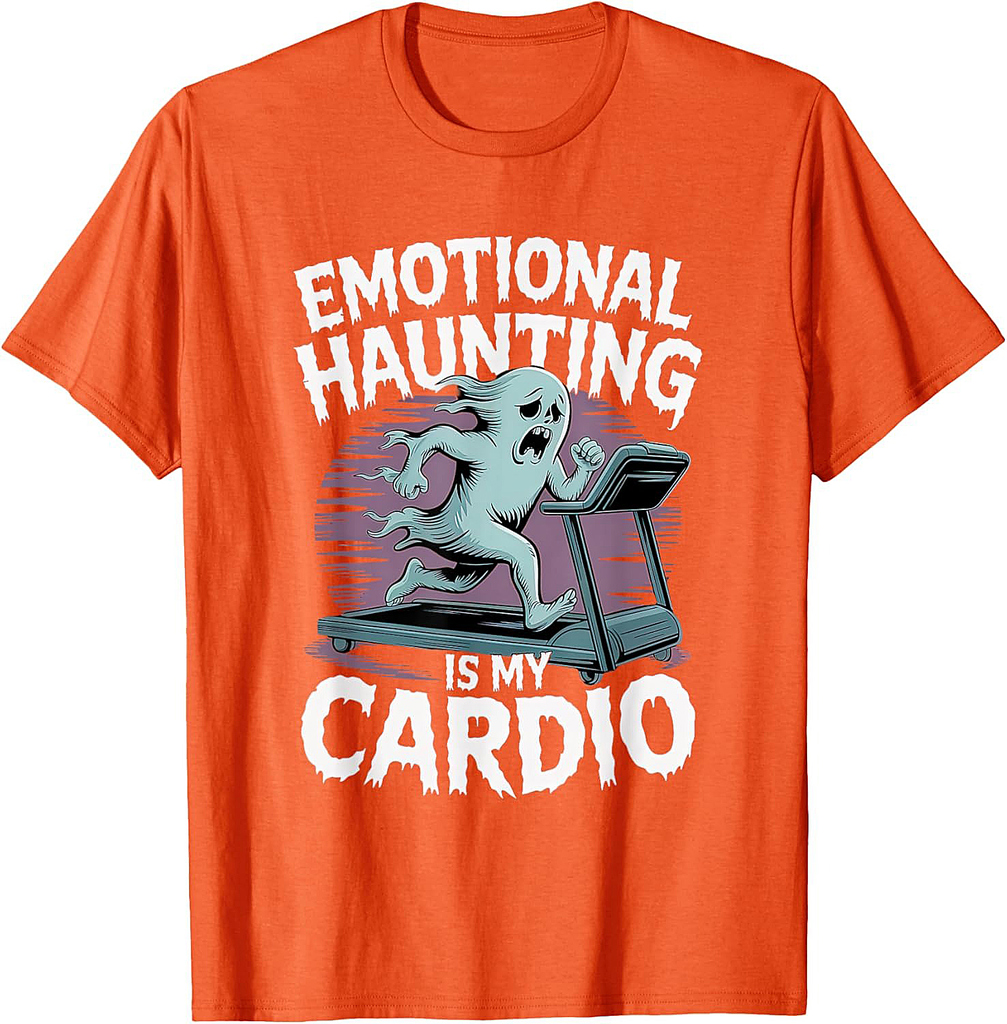Emotional Haunting Funny Ghost Spooky Cardio Halloween T-Shirt