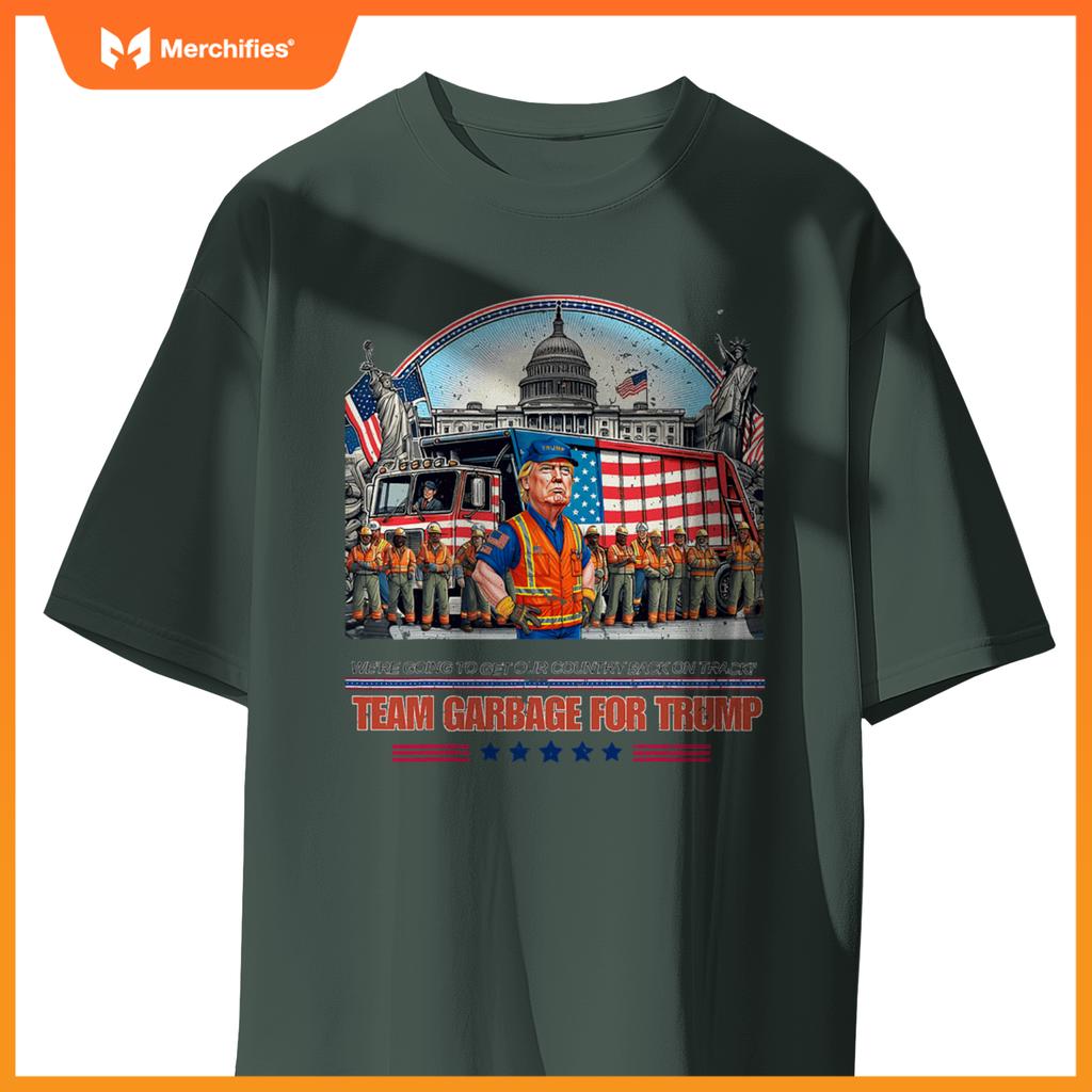 Garbage for trump team grabge vote trump funny Garbage Truck T-Shirt