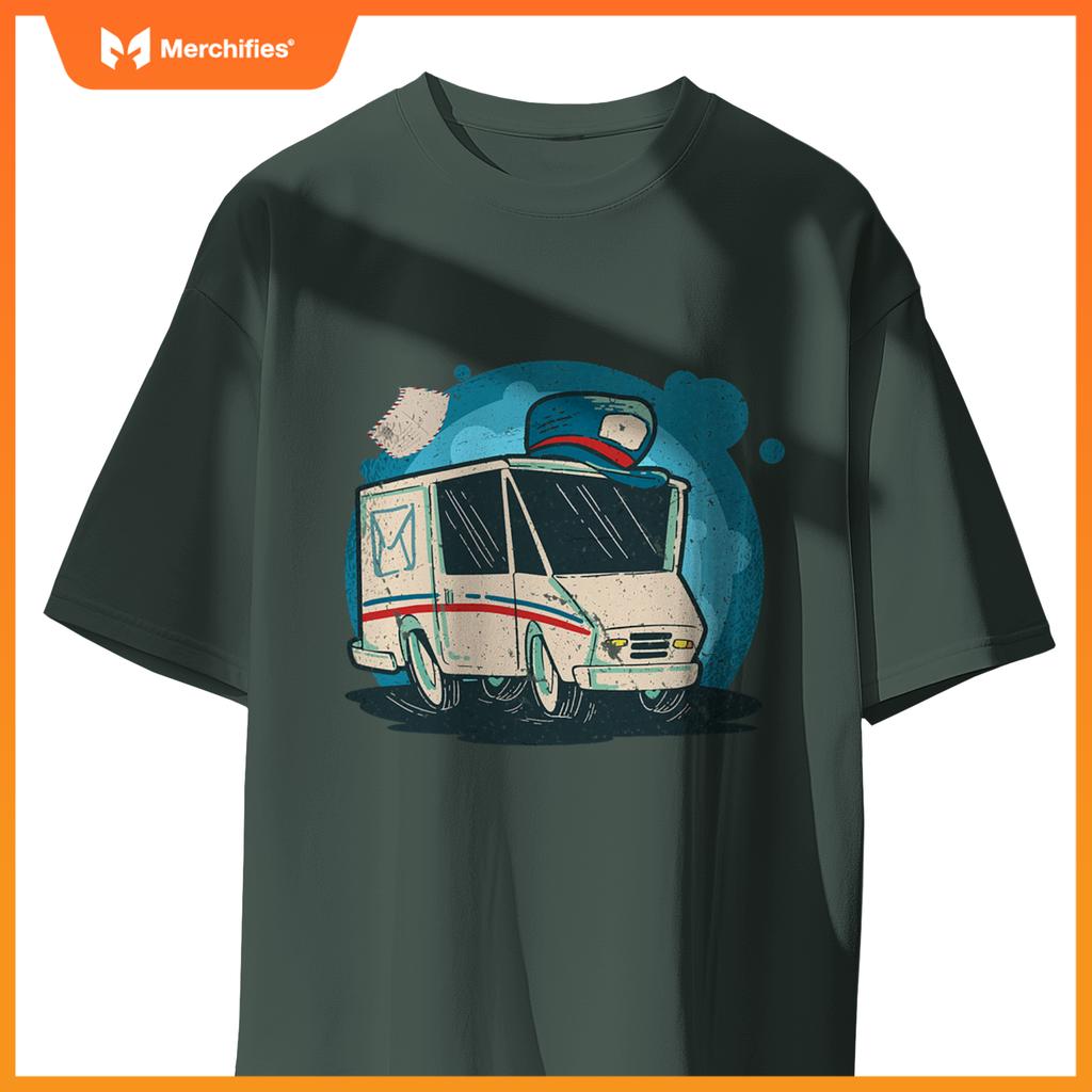 Mail Delivery Truck Artistic Postal Carrier Mailman T-Shirt